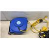 Image 2 : ITI Reel 40-Foot 14AWG Retractable Cord Reel, Blue Tub, Oil Drain Pan, Straps, and More