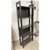 Image 4 : Sterilite Eight-Drawer Plastic Storage Cart and Five-Shelf Wooden Bookshelf, 65 x 24 1/2 x 9 1/2"