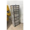 Image 5 : Sterilite Eight-Drawer Plastic Storage Cart and Five-Shelf Wooden Bookshelf, 65 x 24 1/2 x 9 1/2"