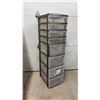 Image 7 : Sterilite Eight-Drawer Plastic Storage Cart and Five-Shelf Wooden Bookshelf, 65 x 24 1/2 x 9 1/2"
