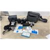 Image 1 : Minolta X-370 Camera with Nikon Series E 50mm Lens, Flash and Sony V569 Video Camera