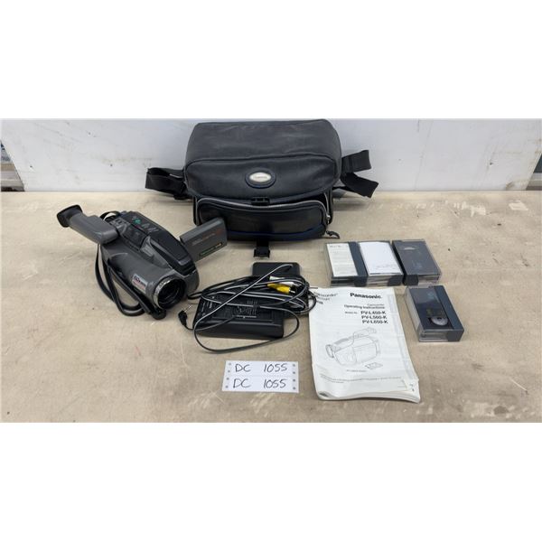 Panasonic Camcorder with Carrying Case, Tapes, and More