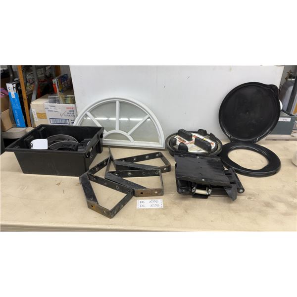 Arched Window, Metal Shelf Brackets and More