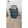 Image 1 : Rubbermaid Super Tough Storage Totes with Lids and Clear Storage Container, Assorted Colors
