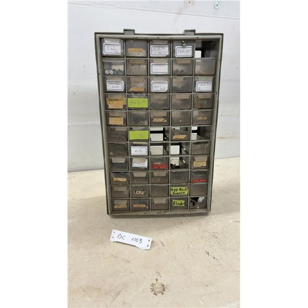 48 and More Drawer Small Parts Organizer Cabinet with Assorted Fasteners and Hardware, 20 x 13 x 6