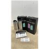 Image 1 : KSL Electric Gravity Grinder, Silver Set and Black Set, Plastic Is Chipped on 1