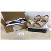 Image 1 : Kuailu Men's Slides Size 12 and Firelli Women's Orthopedic Sandals Size 9.5
