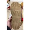 Image 4 : Brown Suede Platform Slip-On Slippers with Patterned Trim and Plush Lining, Size 42