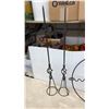 Image 3 : Wrought Iron Twisted Stem Floor Candle Holders and Circular Sun Motif Candle Sconce