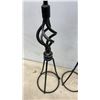 Image 4 : Wrought Iron Twisted Stem Floor Candle Holders and Circular Sun Motif Candle Sconce