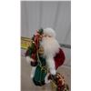 Image 2 : Standing Santa Claus Figurine with Christmas Tree and Gold Gift Bag 30" Tall
