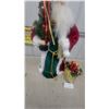 Image 3 : Standing Santa Claus Figurine with Christmas Tree and Gold Gift Bag 30" Tall