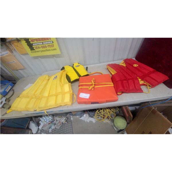 Mustang Survival Life Vests, Throwable Buoyant Cushion, and More