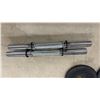 Image 5 : Steel Weights, 2 Bars, Grip Trainers, 85 Pounds of Weughts