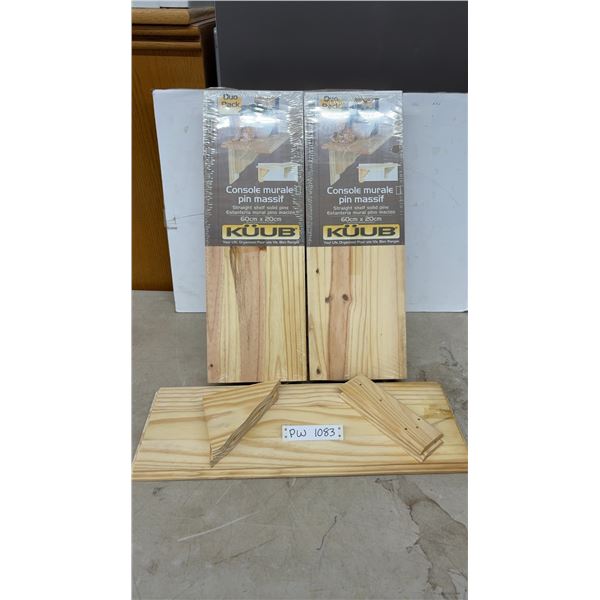 3 New Wood Shelves
