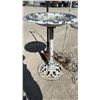 Image 2 : Vintage Cast Iron Bird Bath with Ornate Scrolled Base, Bird Cage Stand, and More