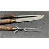 Image 5 : J.A. Henckels Twin Brand Three-Piece Carving Set with Antler Handles and Wooden Box