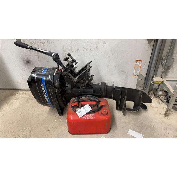 Mercury 4.5 Horsepower Outboard Motor with Marine Fuel Tank and Fuel Line