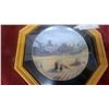 Image 2 : Terry Mc Lean "Prairie Gold" Internatioal Heritage Series Collector Plate in Octagonal Oak Frame