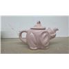 Image 12 : 4 Teapots, Cookie Jar Lid, and 1 China Man &Women