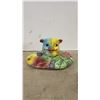 Image 4 : 4 Teapots, Cookie Jar Lid, and 1 China Man &Women