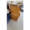Image 4 : Oak Roll-Top Desk with Multiple Drawers and Interior Storage Compartments 52 x 29 x 23"