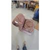 Image 3 : Upholstered Slipper Chair with Burgundy and Gold Paisley Pattern