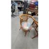 Image 4 : Bristro Table with Glass Top and Two Matching Lattice-Back Chairs 30 x 39 x 20"
