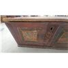 Image 2 : Antique Hand-Painted Folky Wooden Immigrant Trunk with Floral Motifs, Dated 1867 17 x 36 x 18"