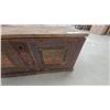 Image 3 : Antique Hand-Painted Folky Wooden Immigrant Trunk with Floral Motifs, Dated 1867 17 x 36 x 18"