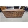 Image 7 : Antique Hand-Painted Folky Wooden Immigrant Trunk with Floral Motifs, Dated 1867 17 x 36 x 18"