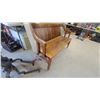 Image 2 : Art Deco Railway Station Bench with Slatted Back, Circa 1930s 56" Wide