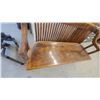 Image 4 : Art Deco Railway Station Bench with Slatted Back, Circa 1930s 56" Wide