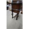 Image 7 : Baroque Revival Style Walnut Veneer Display Hutch with Carved Pediment and Marquetry Inlay 73 x 47