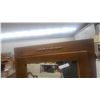 Image 2 : Wooden Wardrobe with Full-Length Mirror and Carved Leaf Accent 66 x 30 x 20"
