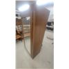 Image 4 : Wooden Wardrobe with Full-Length Mirror and Carved Leaf Accent 66 x 30 x 20"