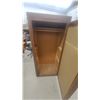 Image 5 : Wooden Wardrobe with Full-Length Mirror and Carved Leaf Accent 66 x 30 x 20"