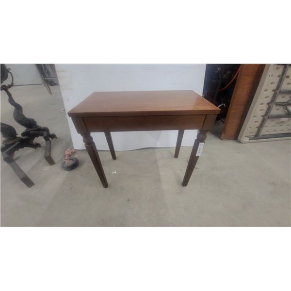 Vintage Wooden Piano Bench Hinged Top and Turned Legs 22 x 25 x 14"