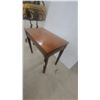 Image 2 : Vintage Wooden Piano Bench Hinged Top and Turned Legs 22 x 25 x 14"