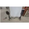 Image 1 : Pair of Cast Iron Andirons with Sailing Ship Medallion and Dolphin Column Design Gorgeous Set