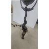 Image 5 : Pair of Cast Iron Andirons with Sailing Ship Medallion and Dolphin Column Design Gorgeous Set