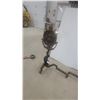 Image 6 : Pair of Cast Iron Andirons with Sailing Ship Medallion and Dolphin Column Design Gorgeous Set