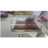 Image 1 : Vintage Curved Glass Retail Display Case with Chrome Frame 12 x 24 x 23" Antique