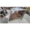 Image 2 : Vintage Curved Glass Retail Display Case with Chrome Frame 12 x 24 x 23" Antique