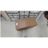 Image 3 : Brown Faux-Leather Rectangular Storage Ottoman with Hinged Lid 17 x 16 x 31"