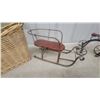 Image 3 : Decortive with Metal Frame and Wooden Seat Tricycle and Sleigh Andcwooden Truck and Train plus