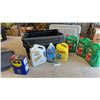 Image 1 : Rubbermaid ActionPacker Storage Container with Full Quaker State Oil, Prestone, Castro & WD40 Half
