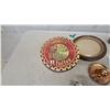 Image 2 : Allen's Toffee Tin, Vintage Flour Sifter, Owl Collector Plate, Rolling Pin, and More