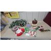 Image 1 : Artificial Christmas Garland with Pinecones, Berries, Faux Snow, Decorative Tin, and More