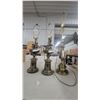 Image 1 : Three Vintage Brass-Tone Table Lamps, Two Matching Tiered Fluted Column Design and More